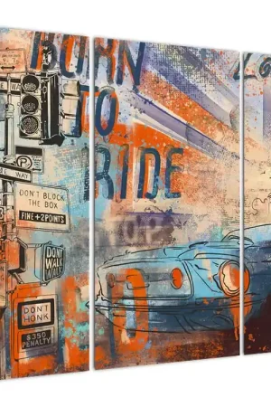 Schilderij - Geboren om te rijden Oryginalny