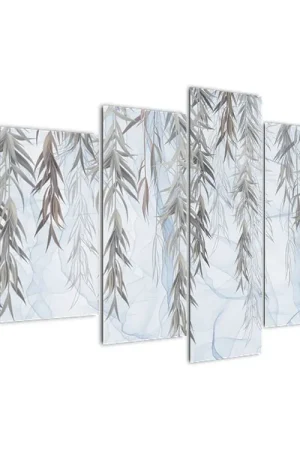 Kup teraz Schilderij - Wilgentakken met een blauwe achtergrond