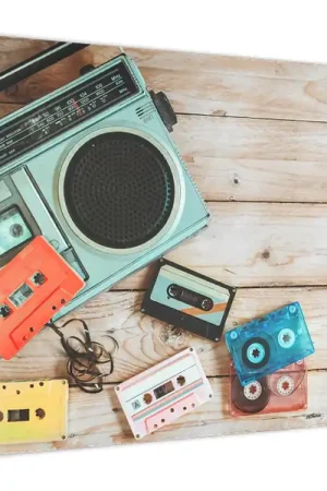 Schilderij - Retro radio Tani