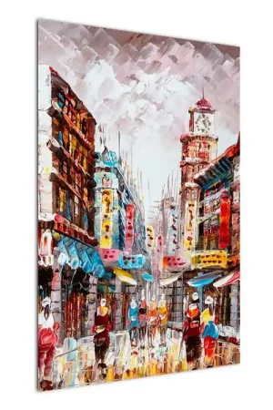 Schilderij - Hong Kong, Olieverfschilderij Zamów teraz