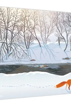 Schilderij - Vos in een winterlandschap Kup teraz