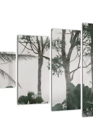 Autentyczny Schilderij - Jungle in de ochtendminst