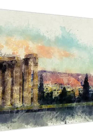 Schilderij - Akropolis, Athene, Griekenland Wysoka jakość