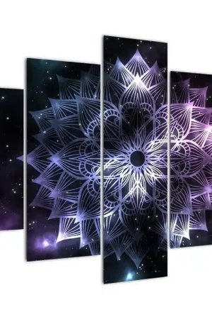Schilderij - Lotusmandala in de ruimte Oryginalny