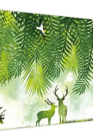 Schilderij - Herten in een bos Tylko dziś