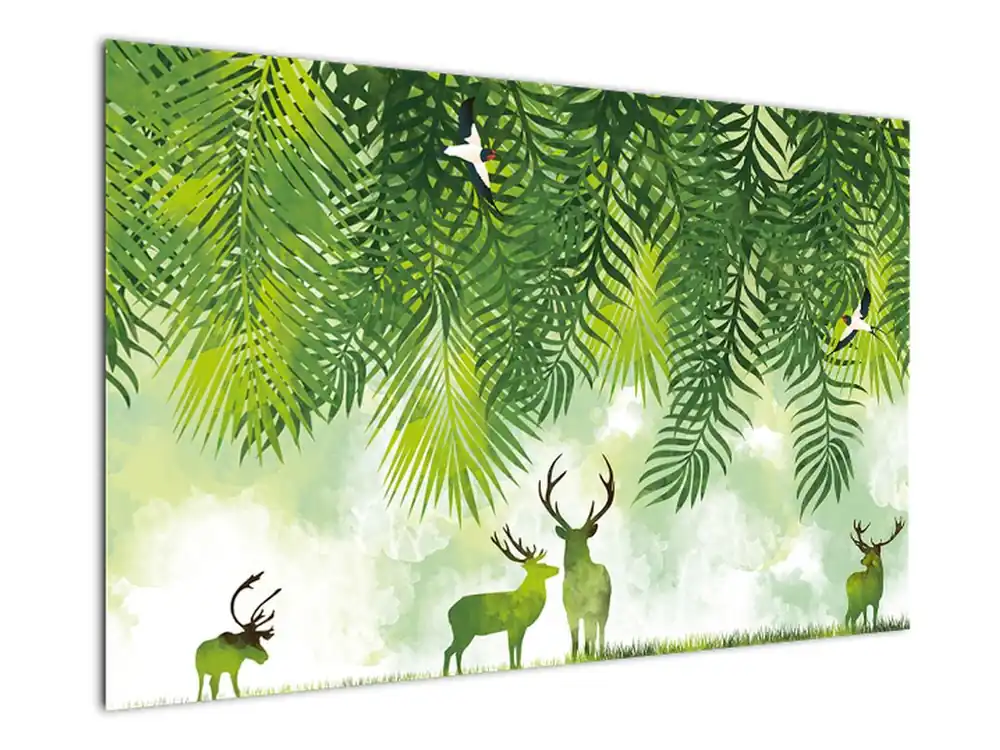 Schilderij - Herten in een bos Tylko dziś