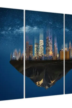 Oferta limitowana Schilderij - Een door het heelal drijvende grote stad