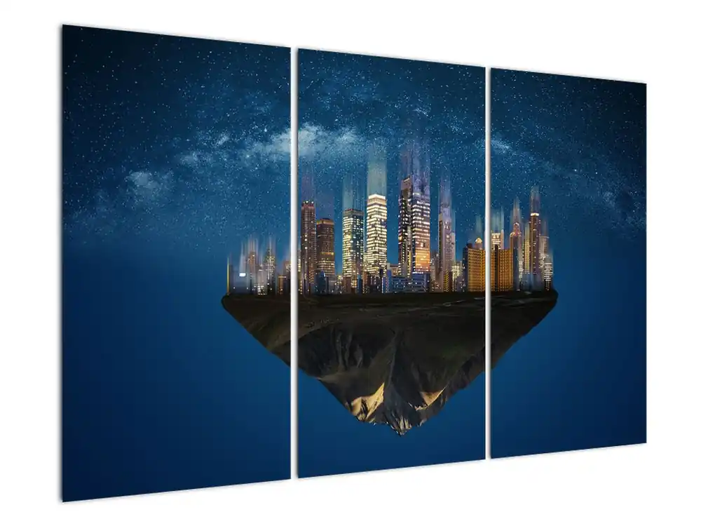 Oferta limitowana Schilderij - Een door het heelal drijvende grote stad