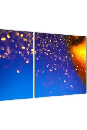 Premium Schilderij - body art, gouden-blauwe combinatie