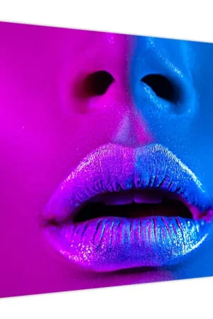 Bezpieczna płatność Schilderij - Kleurige lippen