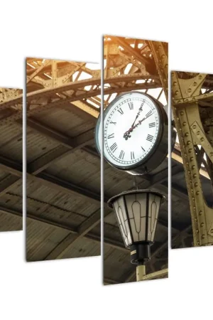 Schilderij - Stationklok Bezpieczna płatność