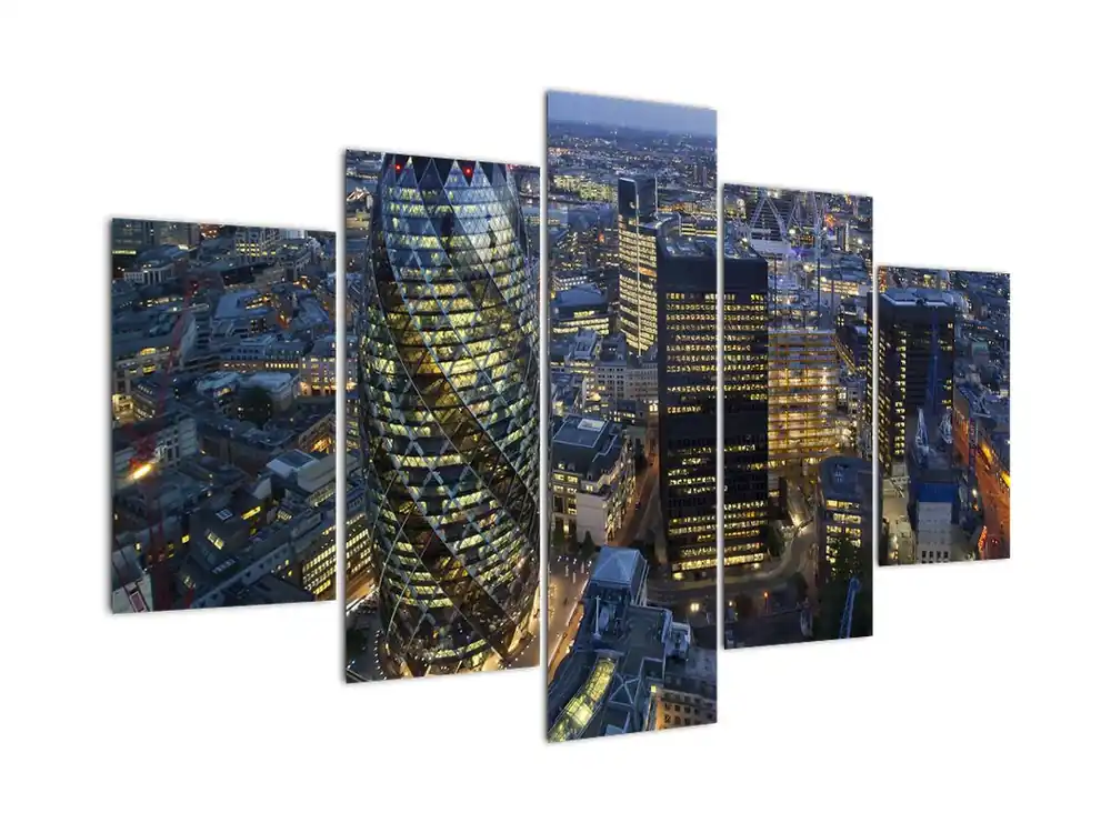 Bezpieczna płatność Schilderij - Avondpanorama van Londen