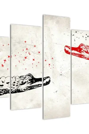 Schilderij - Krokodillen Rabat