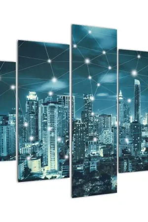 Schilderij - Lichten van de grote stad Zwrot pieniędzy