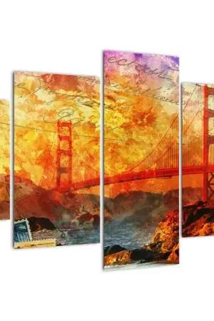 Niska cena Schilderij - Golden Gate, San Francisco, Californië