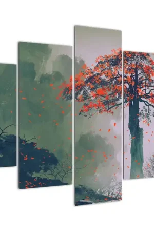 Ekspresowa dostawa Schilderij - Eenzame rode boom