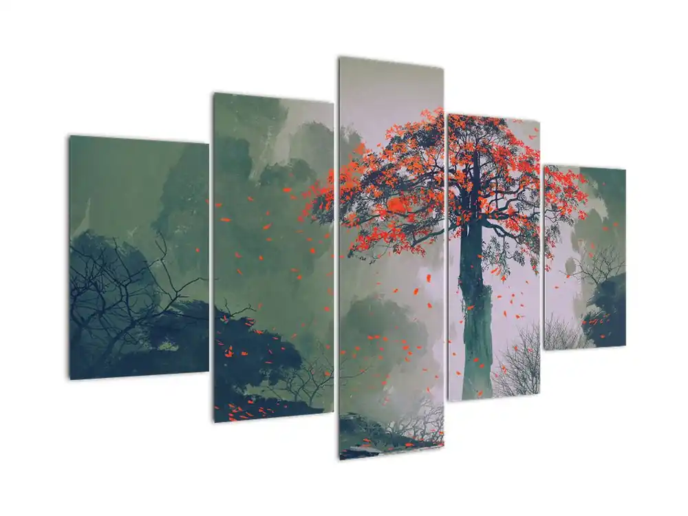 Ekspresowa dostawa Schilderij - Eenzame rode boom