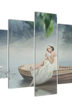 Schilderij - Vrouw in het bootje Kup teraz