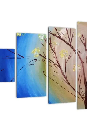 Schilderij - Zon achter een boom Darmowa dostawa