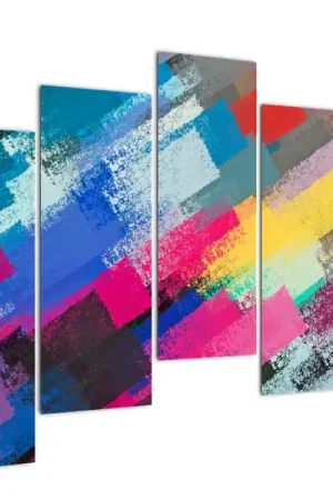 Niska cena Schilderij - Kleurrijke penseelstreken