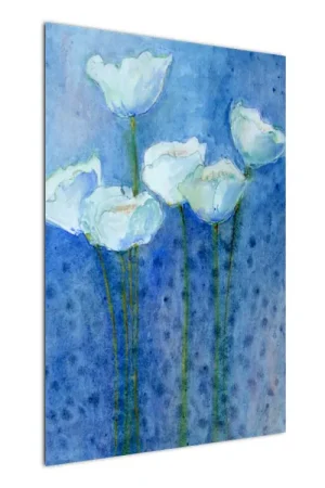 Schilderij - Witte tulpen Wysoka jakość