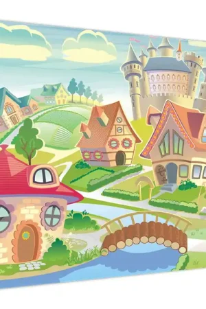 Wysoka jakość Schilderij - Kleurrijk stadje