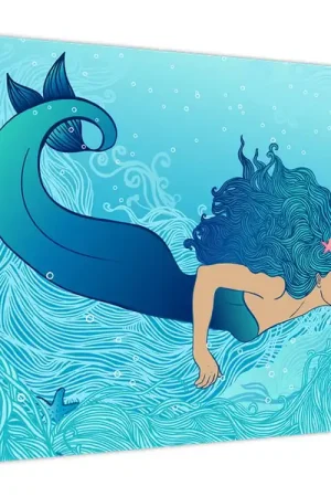 Schilderij - Zeemeermin Premium