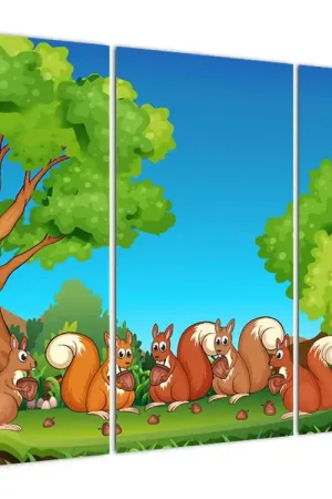 Rabat Schilderij - Vrolijke eekhoornen