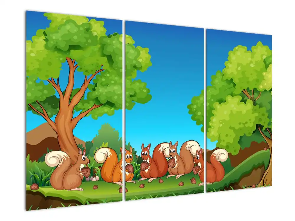 Rabat Schilderij - Vrolijke eekhoornen