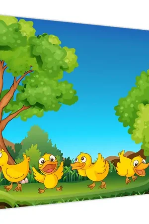 Darmowa dostawa Schilderij - Vrolijke eendjes