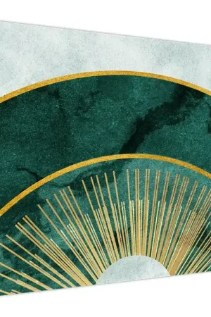 Szybka dostawa Schilderij - Vormen met gouden textuur