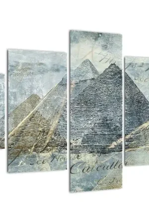 Szybka dostawa Schilderij - Piramides door blauwlichtfilter