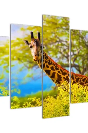 Autentyczny Schilderij - Giraffen in Afrika