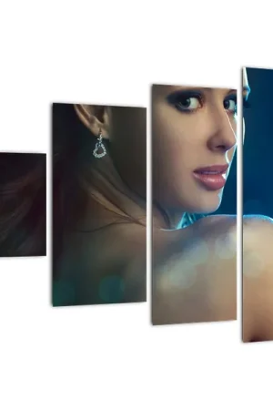 Nowość Schilderij - Blik van een jonge vrouw