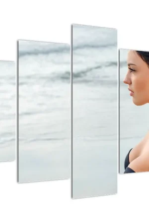 Schilderij - Vrouw op het strand Darmowa dostawa