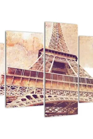 Schilderij - Kaart uit Parijs Tylko dziś