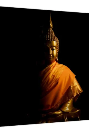 Nowość Schilderij - Gouden Boeddhabeeld