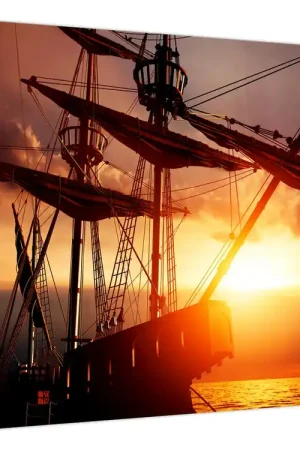 Schilderij - Oud piratenschip Bezpieczna płatność