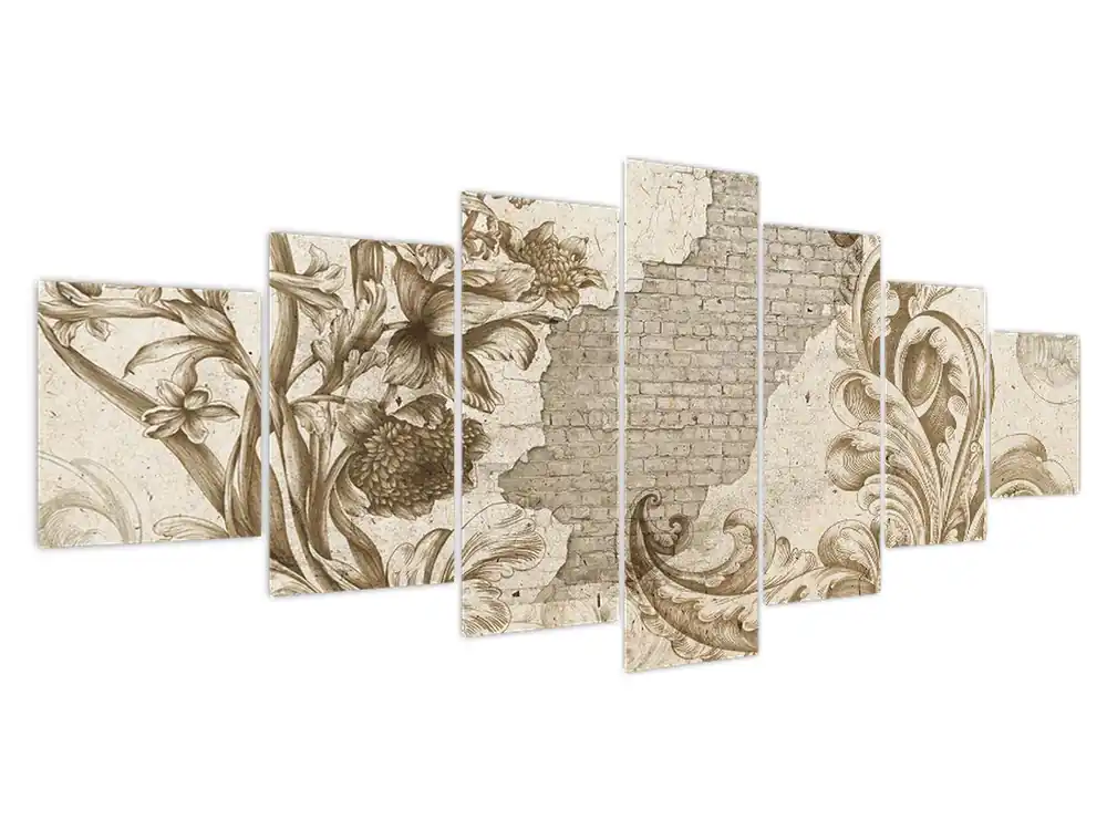 Rabat Schilderij - Muur met bloemen