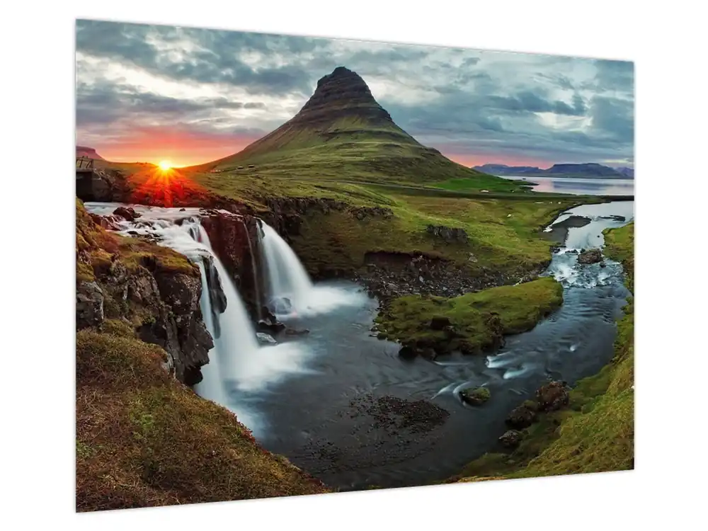 Tylko dziś Schilderij - Kirkjufell bij zonsondergang