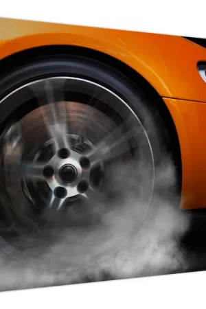 Schilderij - Oranje sportwagen Wysoka jakość