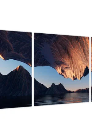 Schilderij - 3D kliffen Wyprzedaż