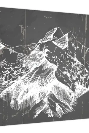 Tylko dziś Schilderij - Illustratie van bergen