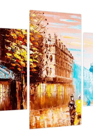 Zwrot pieniędzy Schilderij - Regenachtig weer en de Eiffeltoren