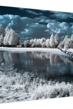 Schilderij - Bevroren landschap Rabat