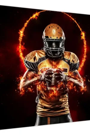 Bezpieczna płatność Schilderij - Amerikaanse voetbalspeler