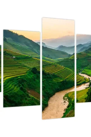 Zwrot pieniędzy Schilderij - Rijstterrassen II.