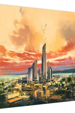 Tylko dziś Schilderij - Geschilderde stad