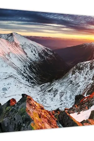 Schilderij - Winter bergpanorama Zamów teraz