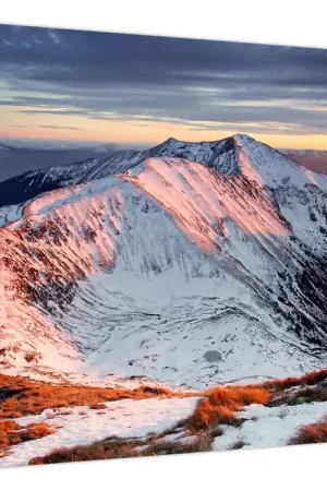 Schilderij - Winter bergpanorama II. Wysoka jakość